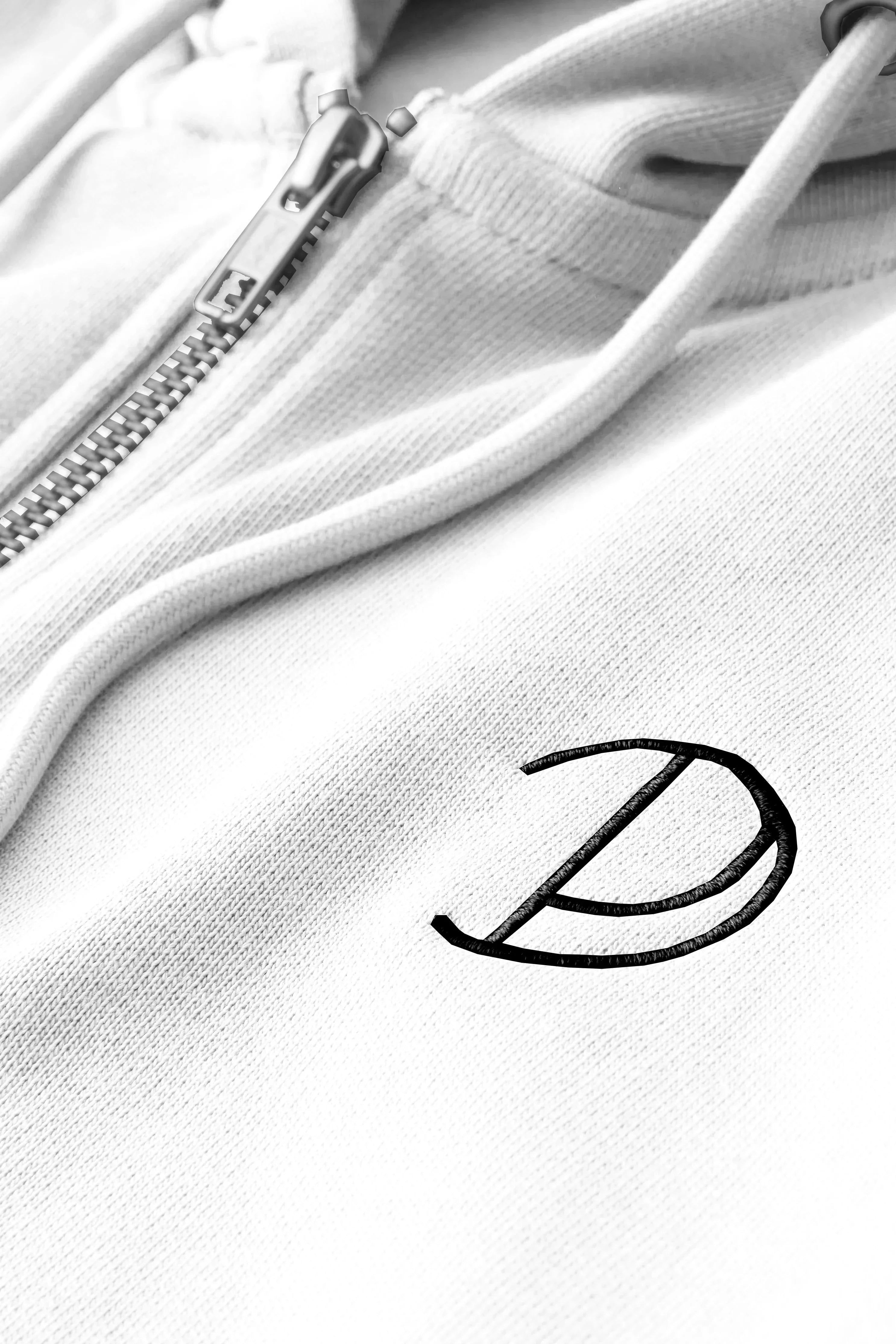 Sudadera con capucha y cremallera P bordada