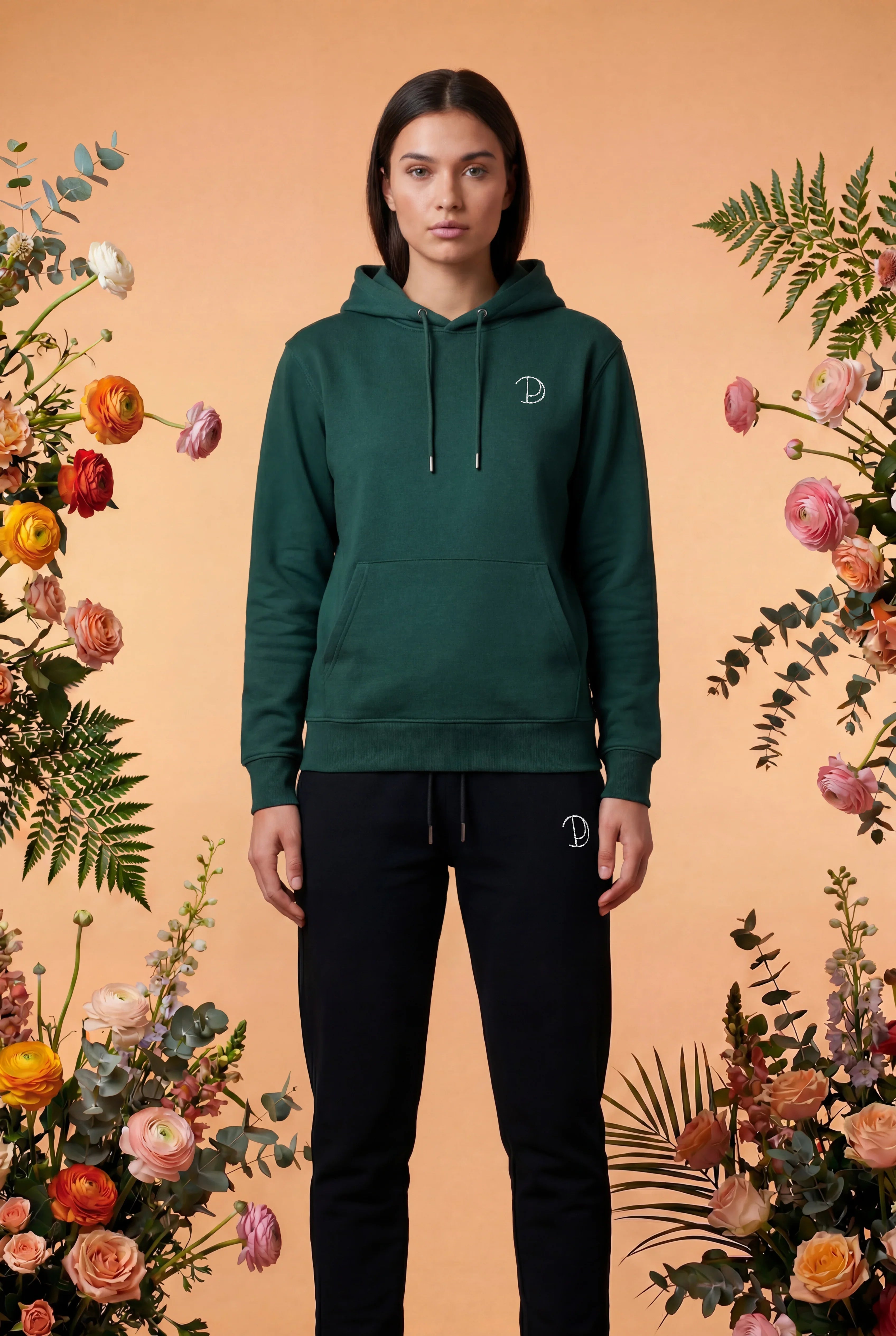 Sudadera con capucha P bordada